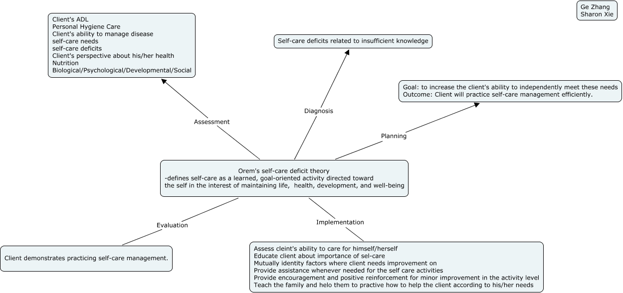 Orem s Self care Deficit Theory